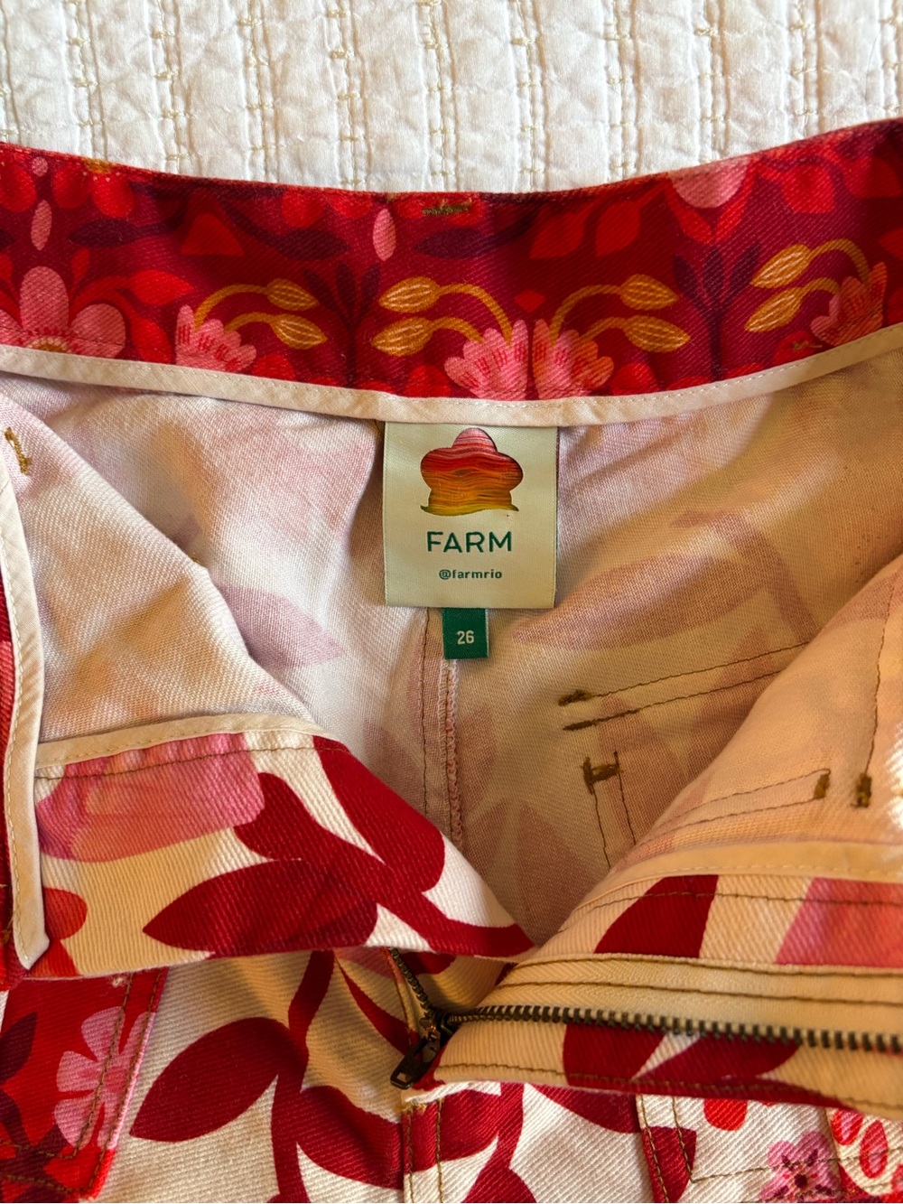 Farm Rio Romantic Orchard Pockets Short Size 26 - Picture 5 of 9